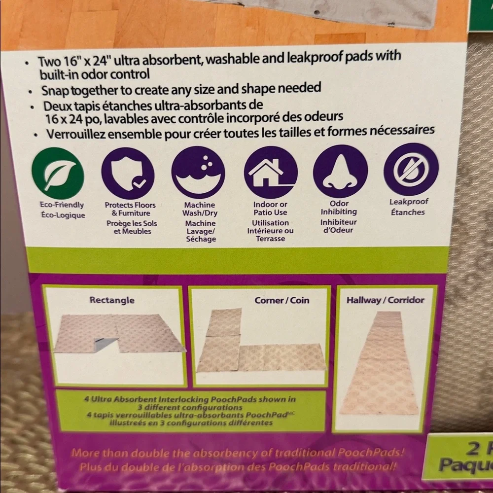 PoochPad Ultra Absorbent Interlocking PoochPad 16”x24”, 2 Pack
